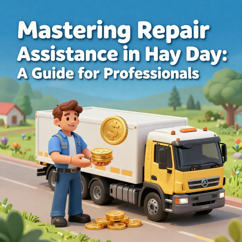 Players collaboratively assisting with truck repair in Hay Day.