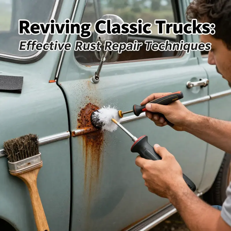 Different types of rust on classic trucks – a visual guide for identification.