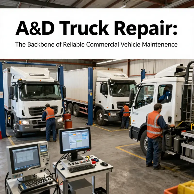 Mechanics employing high-end diagnostic tools in A&D Truck Repair to ensure efficient service delivery.