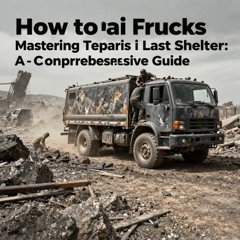 Illustration of the truck repair mechanics within Last Shelter, emphasizing the interface and necessary resources.