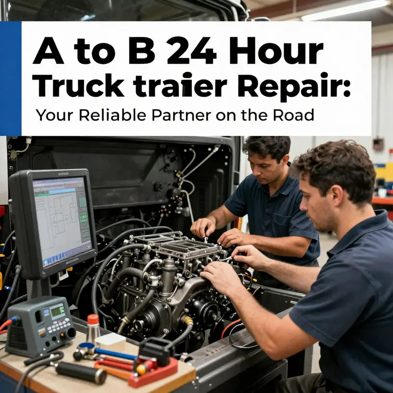 A mobile repair truck in action, showcasing the commitment of A to B 24 Hour Truck and Trailer Repair Services.