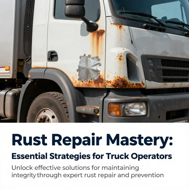 A truck showcasing rust damage on one side and repaired metal on the other, highlighting the impact of effective rust management.