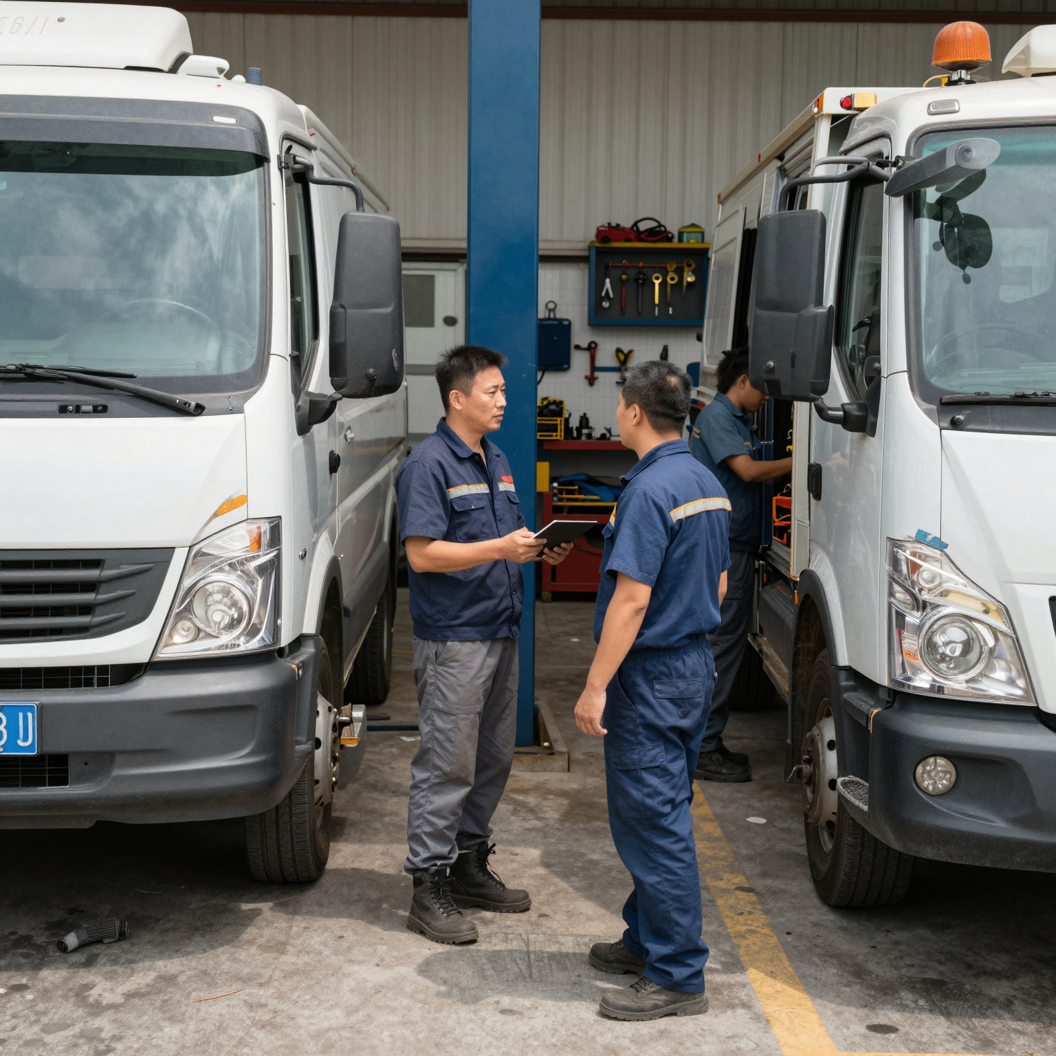 Collaboration Between Service Trucks