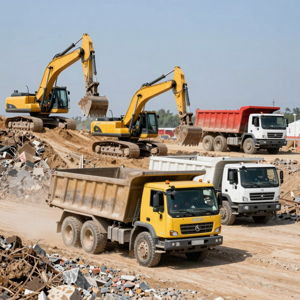 Construction and Mining Trucks in Action