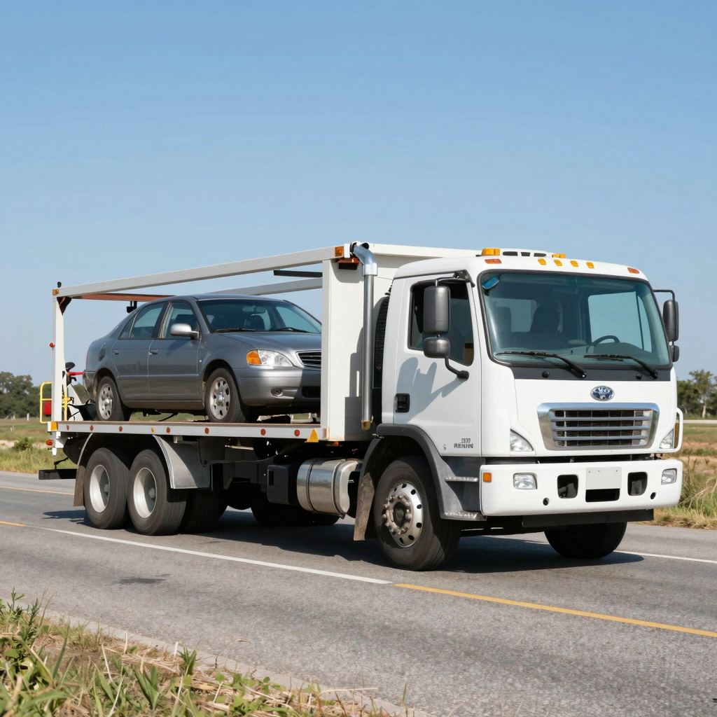 Repo Truck in Action