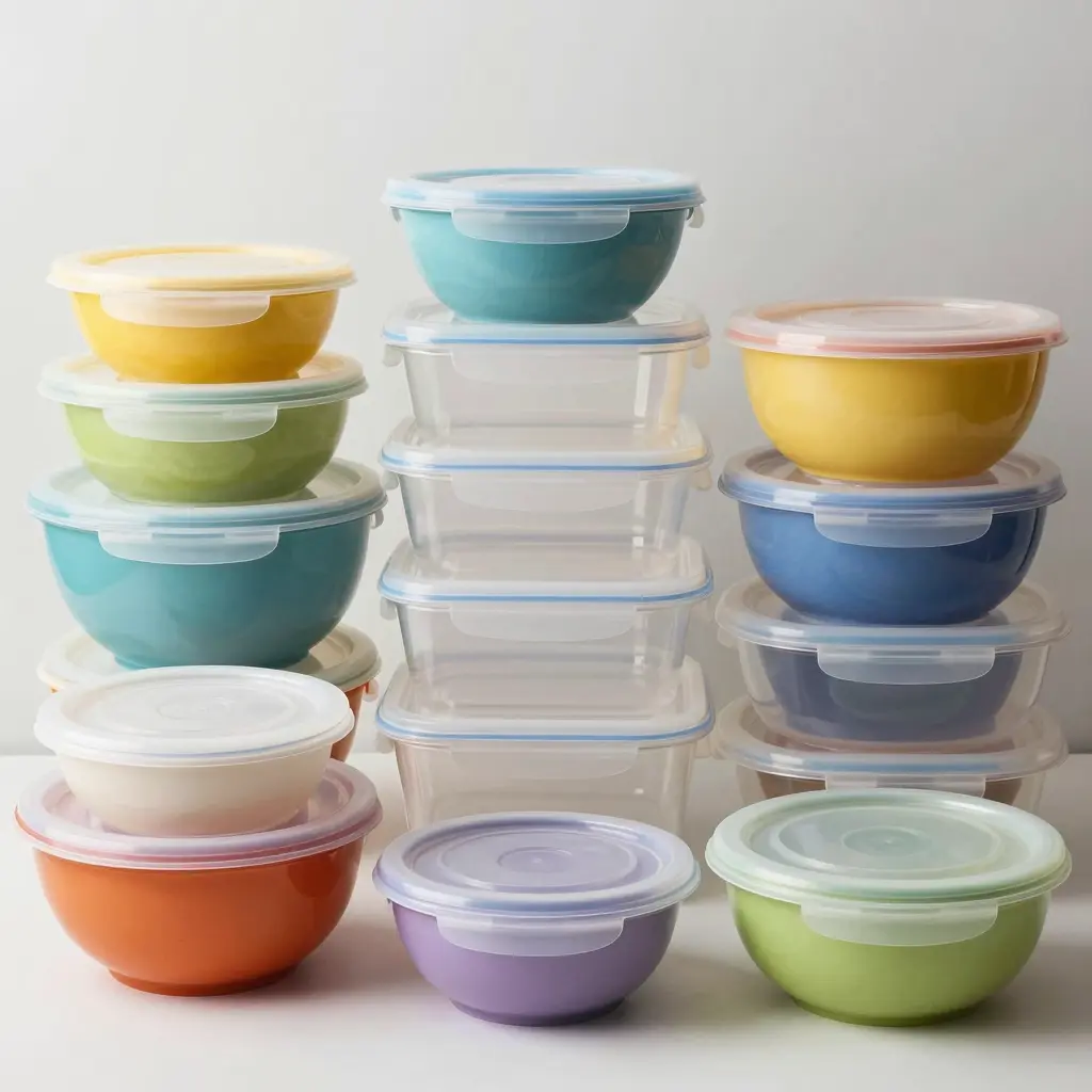 Assortment of Food Plastic Containers