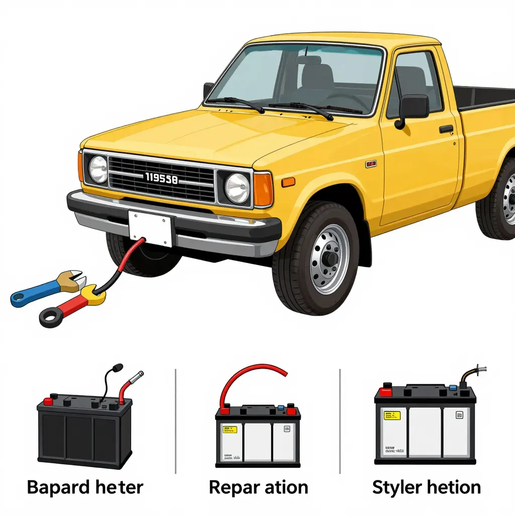 Step-by-step guide on repairing battery cables for a 1989 Nissan truck