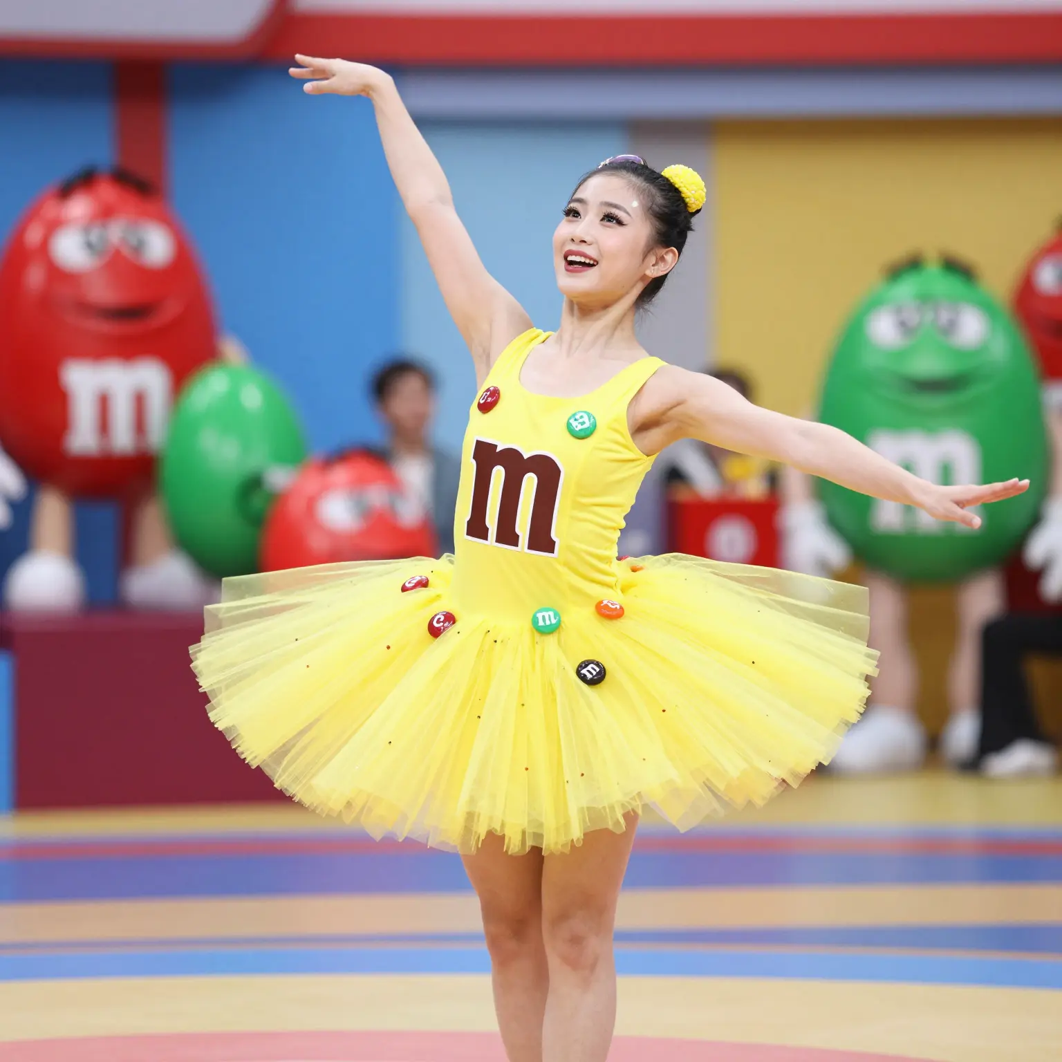 Dancer in M&M Costume with Tutu