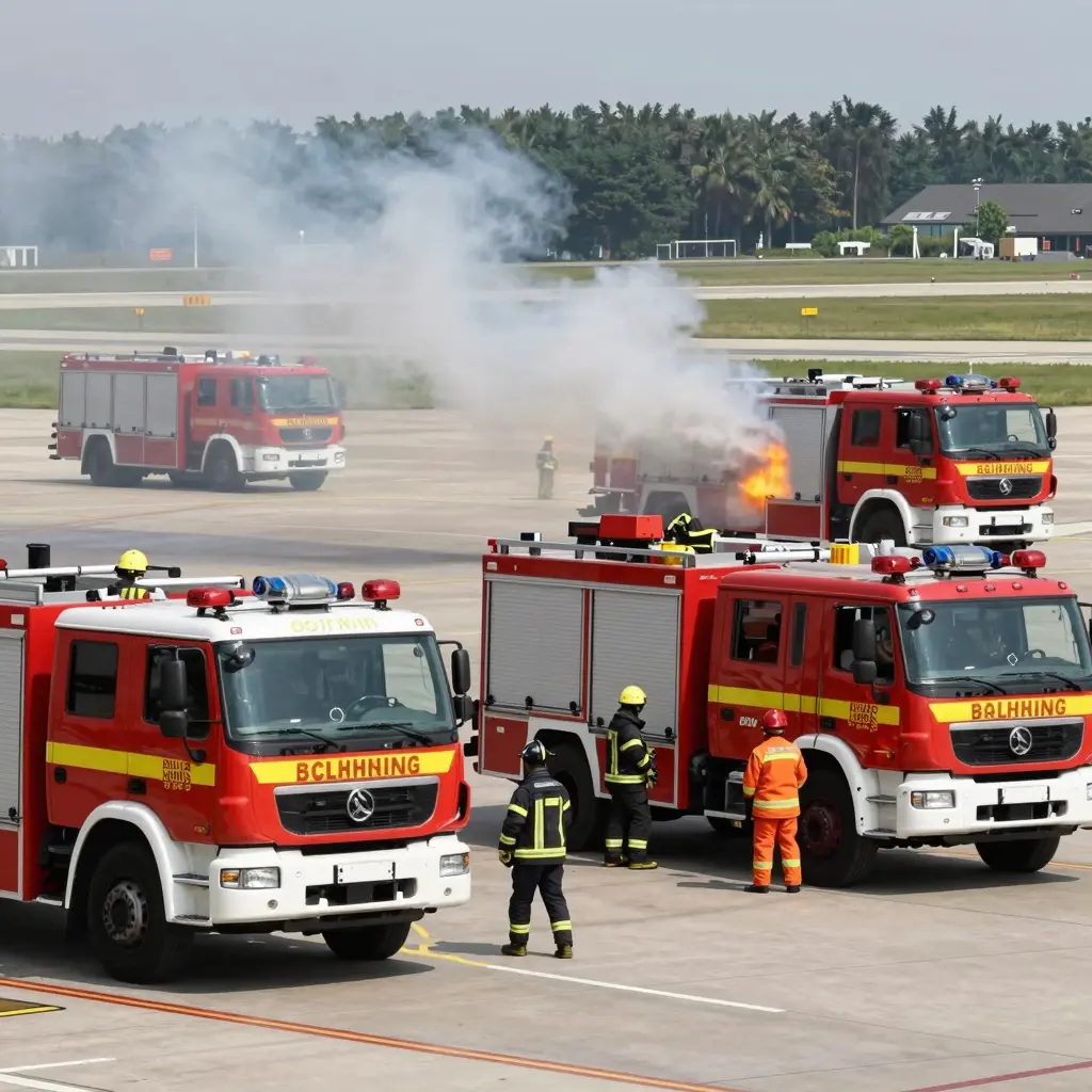Busy Airport Fire Response