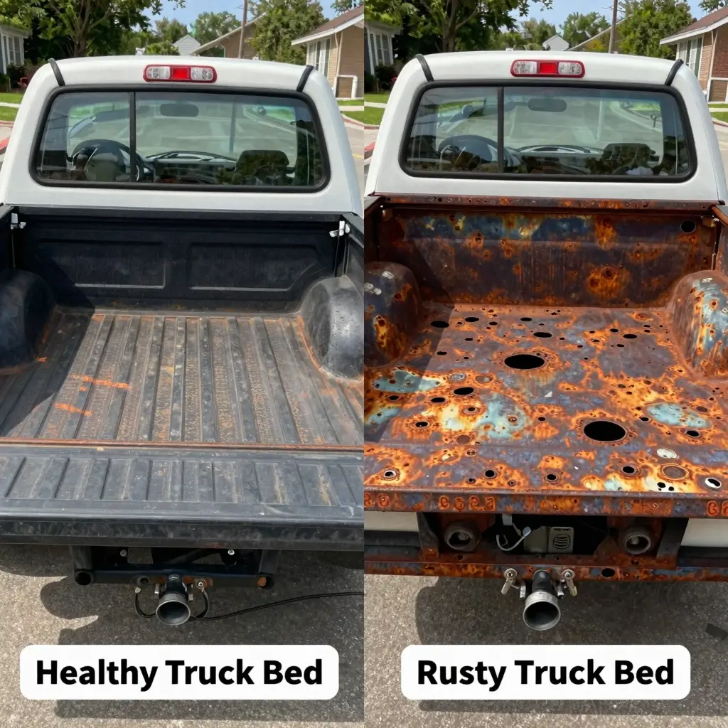 Comparison of Healthy vs. Rusty Truck Beds
